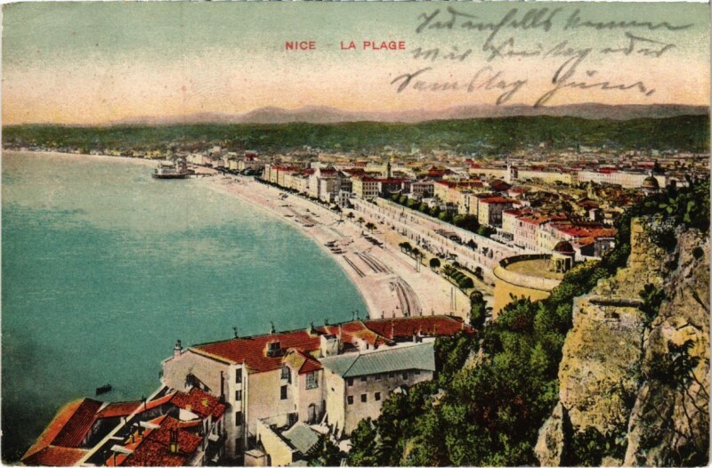 Carte postale ancienne Nice- La Plage France