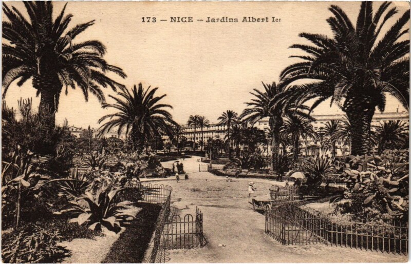 Carte postale ancienne Nice- Jardins Albert 1er France