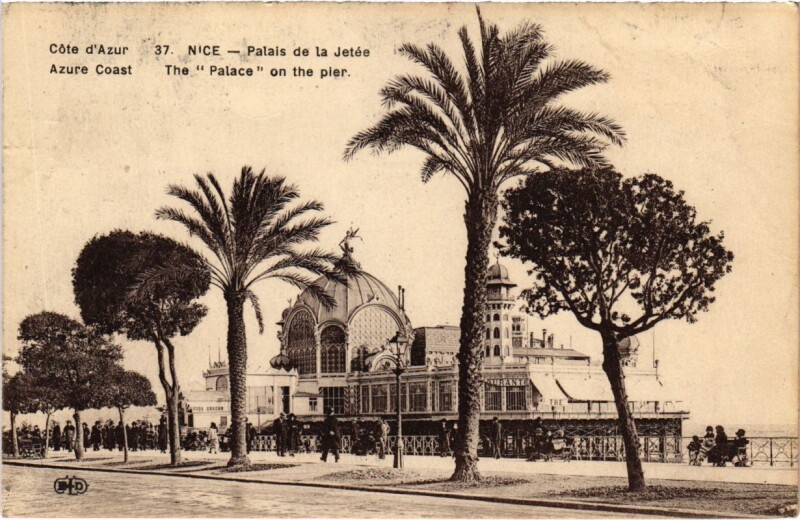 Carte postale ancienne Nice- Palais de la Jetee France