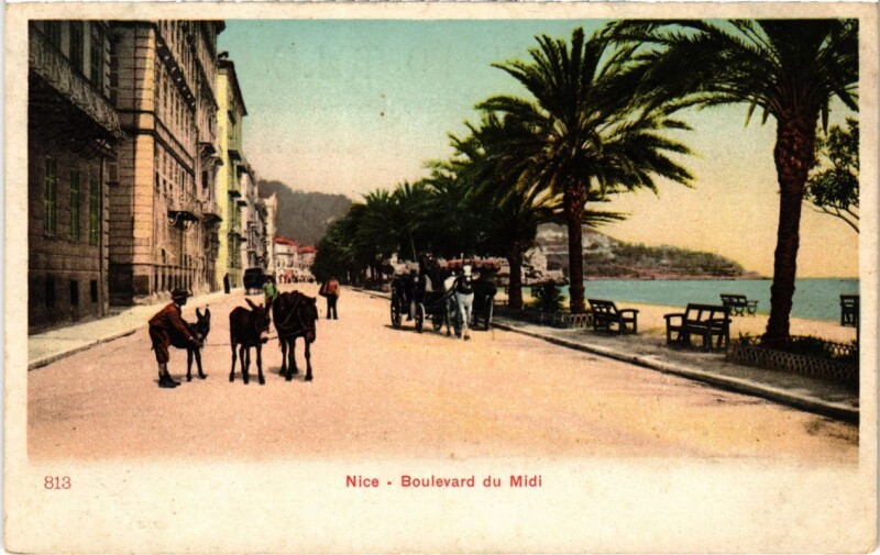 Carte postale ancienne Nice- Boulevard du Midi France