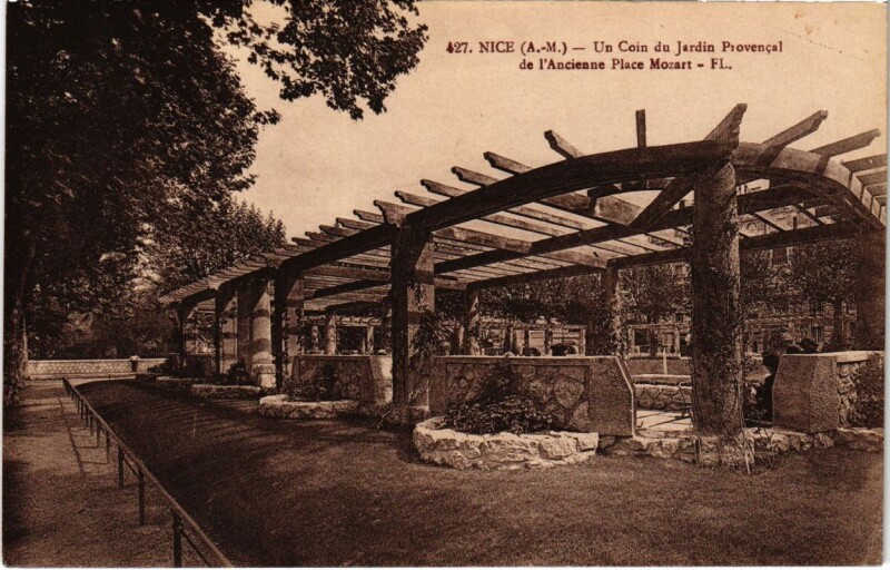 Carte postale ancienne Nice- Un Coin du Jardin Provencal France