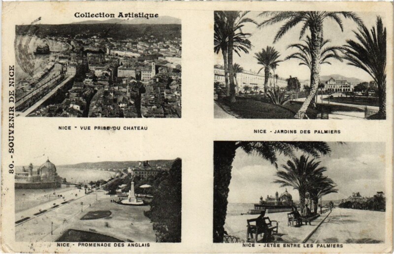 Carte postale ancienne Nice- souvenir France