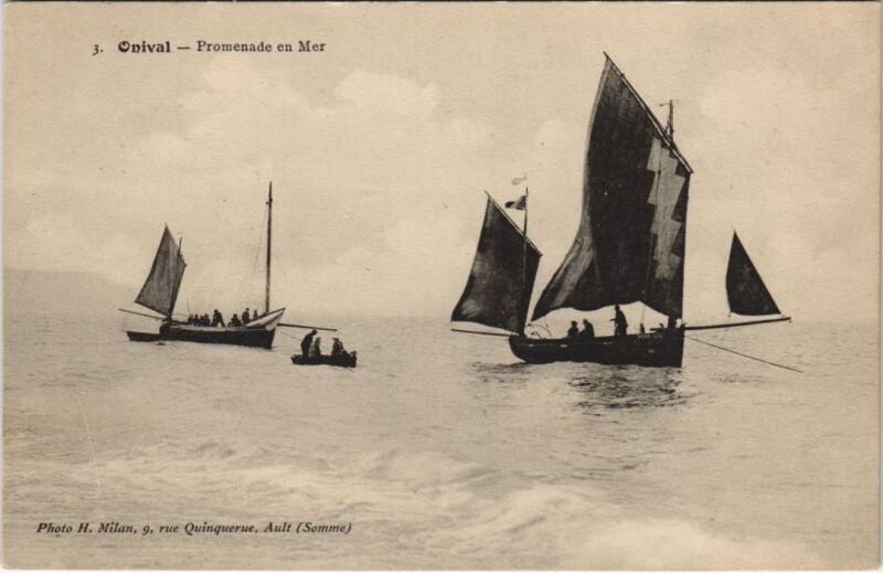 Carte postale ancienne Onival - Promenade en Mer