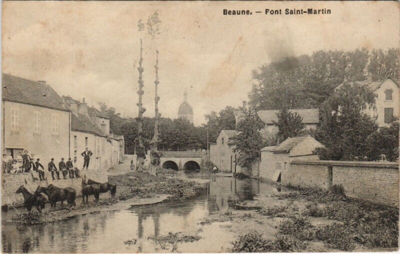 Carte postale ancienne BEAUNEn - Pont Saint-Martin à Beaune