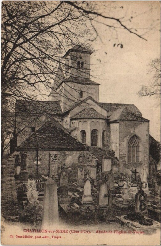 Carte postale ancienne Chatillon-sur-Seine - Abside de l'Eglise Saint-Vorles à Châtillon-sur-Seine