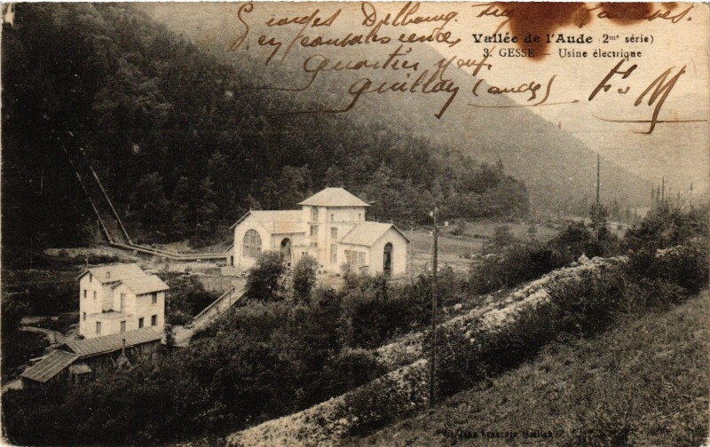 Carte postale ancienne Gesse Usine electrique France