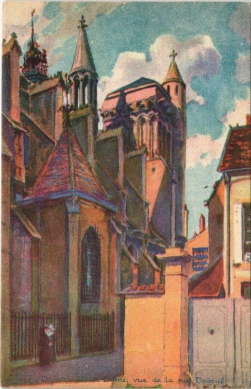Carte postale ancienne Dijon - Eglise Notre-Dame à Dijon