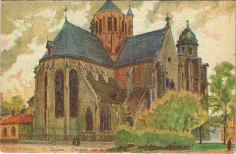 Carte postale ancienne Dijon - Abside de l'Eglise à Dijon
