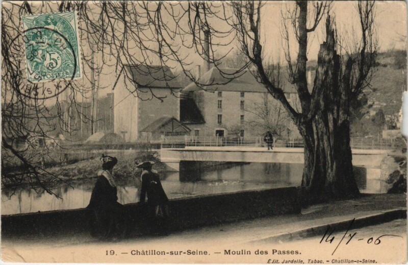 Carte postale ancienne Chatillon-sur-Seine - Moulin des Passes à Châtillon-sur-Seine