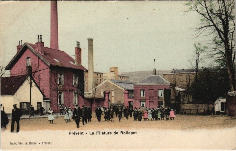 Carte postale ancienne Frevent - La Filature de Rollepot à Frévent