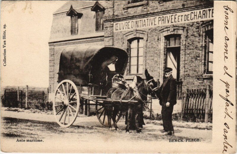 Carte postale ancienne Berck-Plage - Asile Maritime à Berck