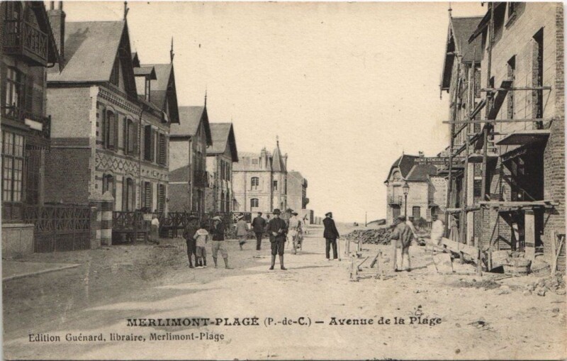 Carte postale ancienne Merlimont-Plage-Avenue de la Plage à Merlimont