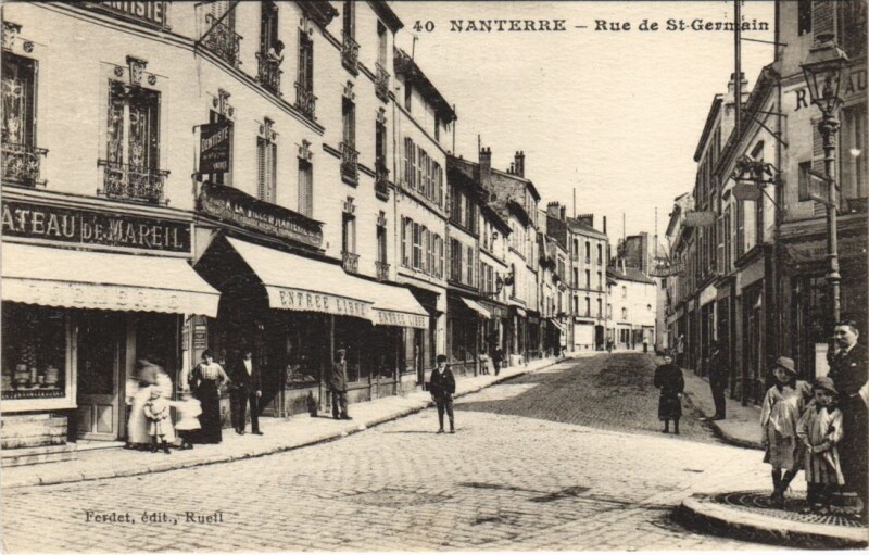 Carte postale ancienne Nanterre - Rue de Saint-Germain à Nanterre