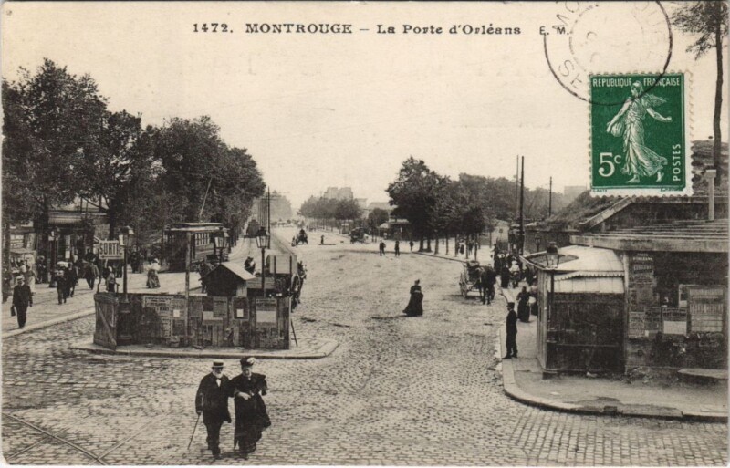 Carte postale ancienne La Porte d'Orléans à Paris 14e