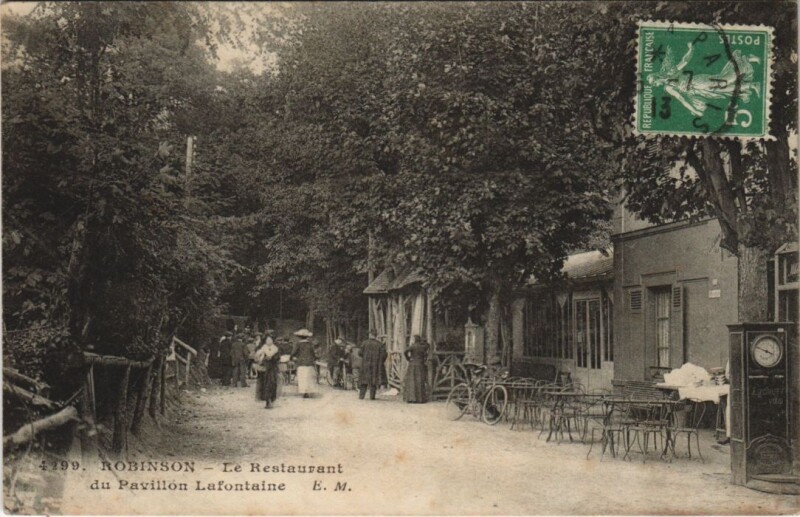 Carte postale ancienne Robinson - Le Restaurant du Pavillon Lafontaine