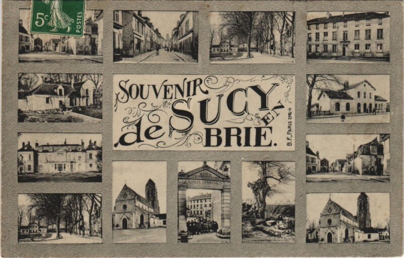 Carte postale ancienne Sucy-en-Brie - Souvenir à Sucy-en-Brie