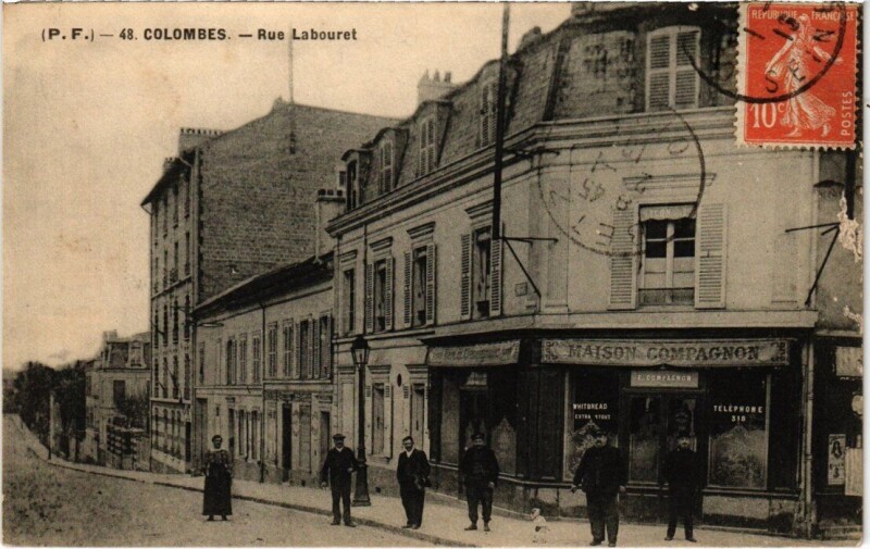 Carte postale ancienne Colombes - Rue Labouret à Colombes