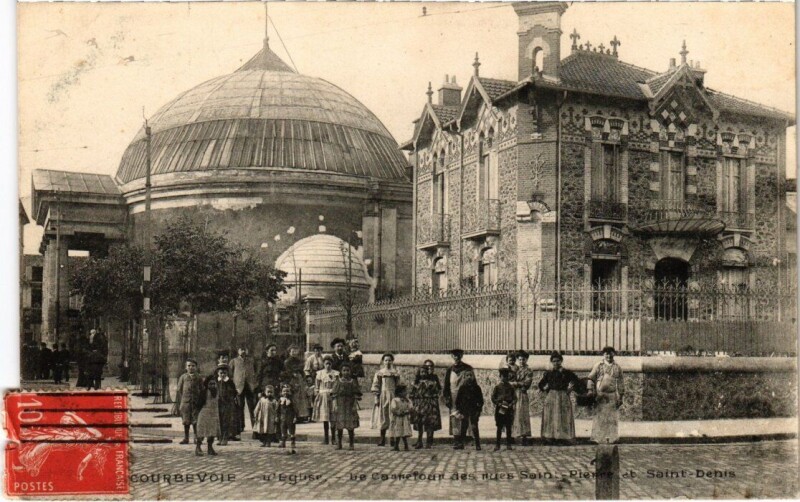 Carte postale ancienne Courbevoie - L'Eglise à Courbevoie