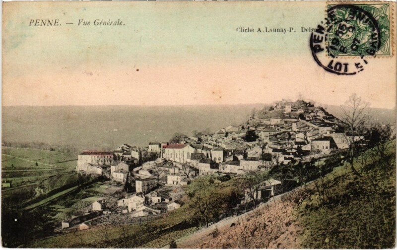 Carte postale ancienne Penne - Vue générale