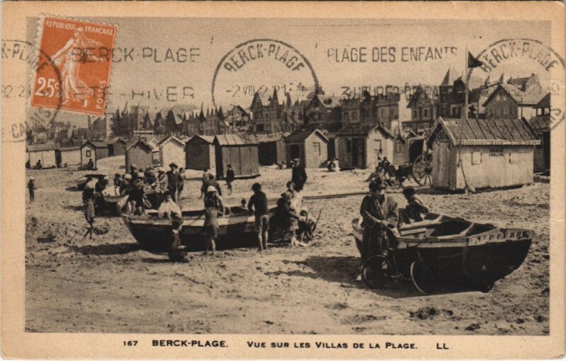 Carte postale ancienne Berck-Plage-Vue sur les Villas de la Plage à Berck