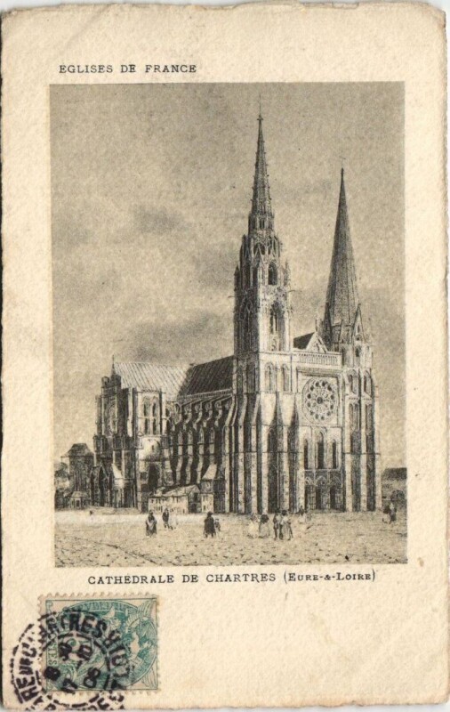 Carte postale ancienne Cathedrale de Chartres à Chartres