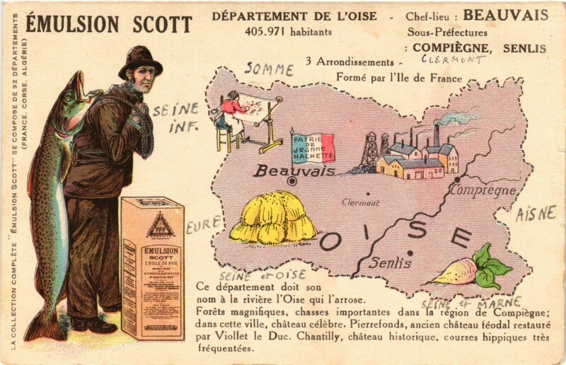 Carte postale ancienne Beauvais Souvenir France à Beauvais