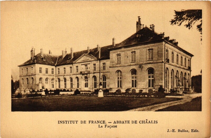 Carte postale ancienne Abbaye de Chaalis, La Facade France