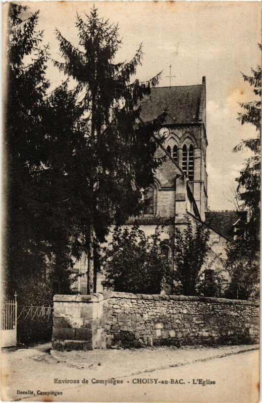 Carte postale ancienne Choisy au Bac L'Eglise France à Choisy-au-Bac