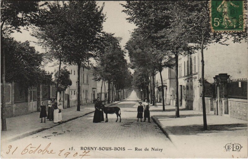 Carte postale ancienne Rosny-sous-Bois - Rue de Noisy à Rosny-sous-Bois