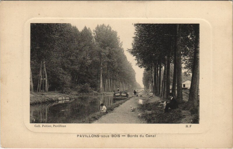 Carte postale ancienne Pavillons-sous-Bois - Bords du Canal