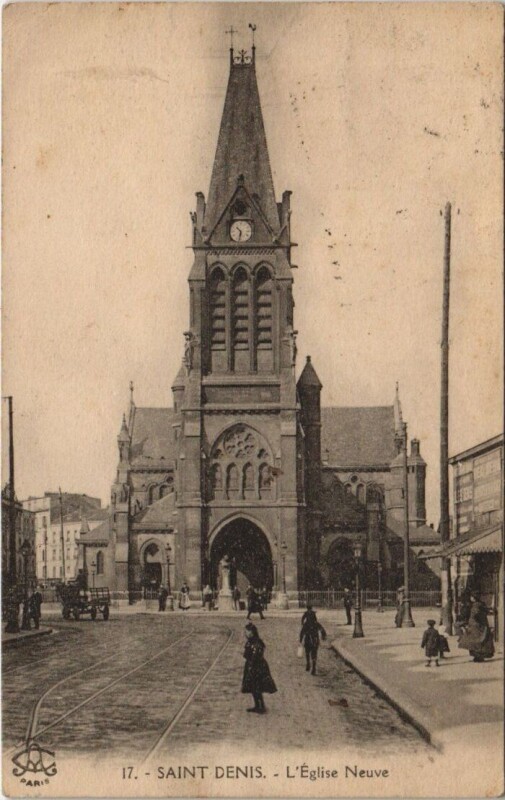 Carte postale ancienne Saint-Denis - L'Eglise Neuve à Saint-Denis