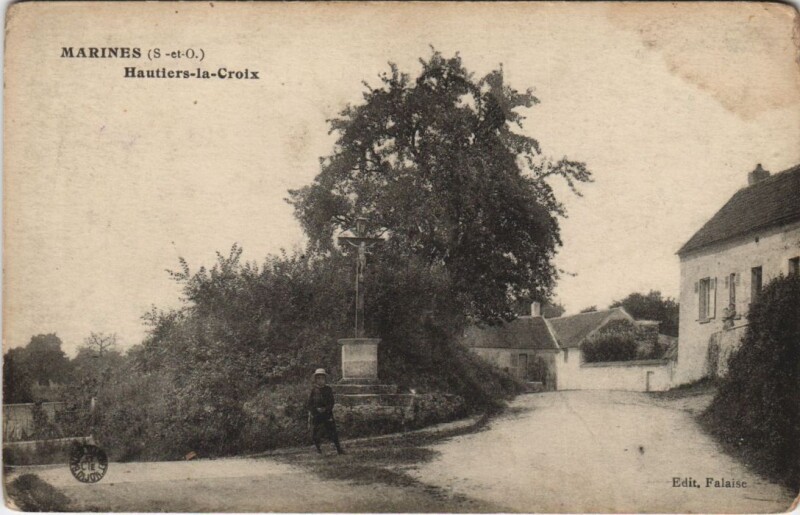 Carte postale ancienne Marines - Hautiers-la-Croix à Marines