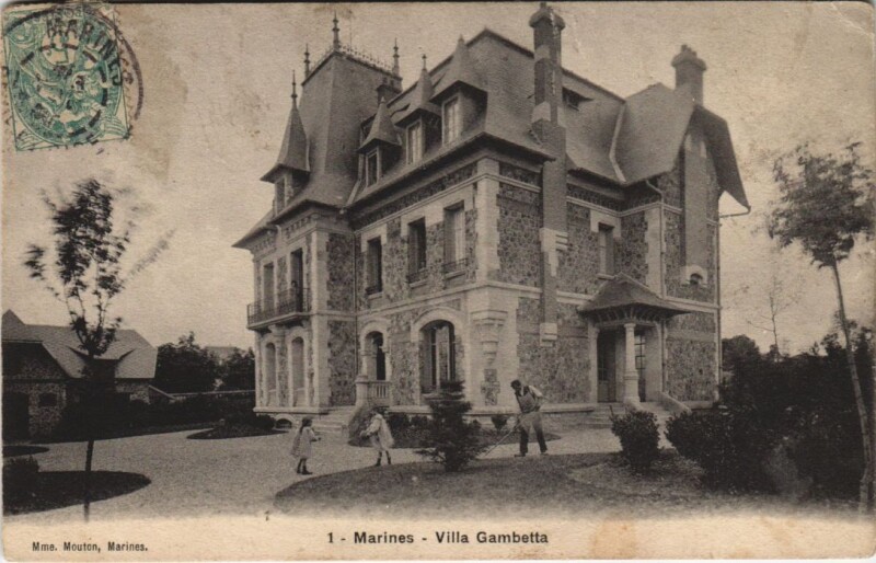Carte postale ancienne Marines - Villa Gambetta à Marines