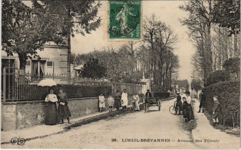 Carte postale ancienne Limeil-Brevannes - Avenue des Tilleuls à Limeil-Brévannes