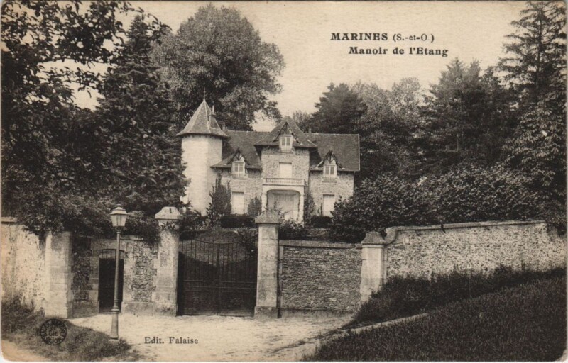Carte postale ancienne Marines - Manoir de l'Etang à Marines