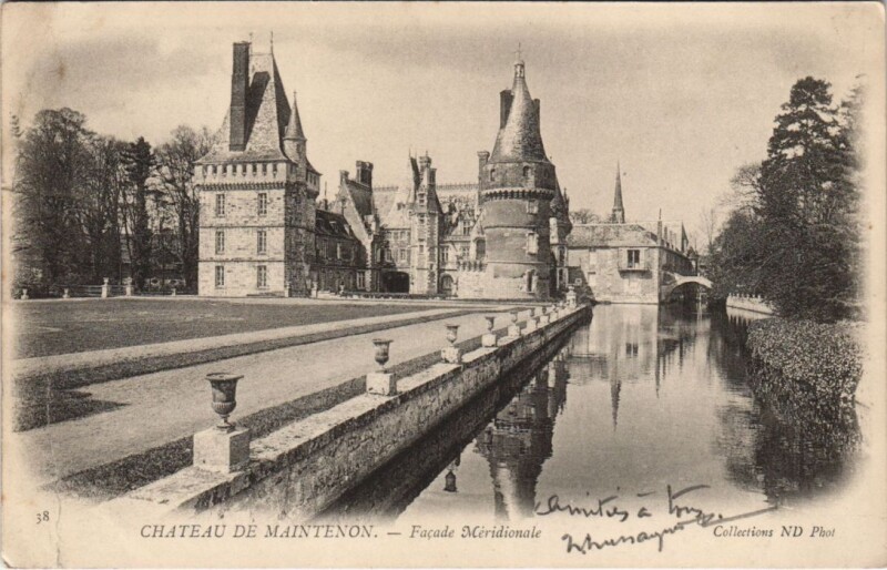 Carte postale ancienne Hateau de Maintenon - Facade Méridionale à Maintenon