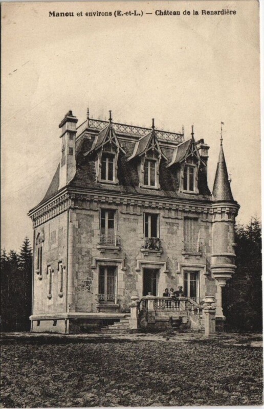 Carte postale ancienne Manou et environs - Chateau de la Renardiere à Manou