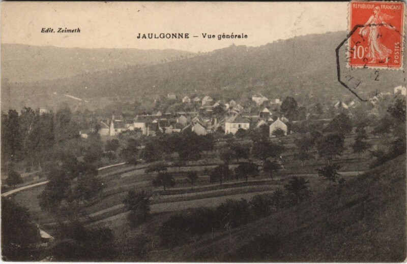 Carte postale ancienne Jaulgonne - Vue générale