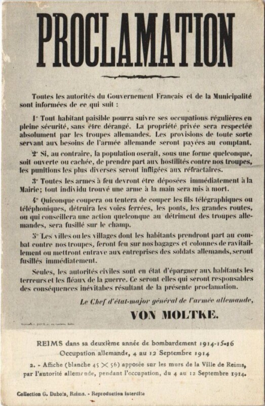 Carte postale ancienne Reims dans sa dexuieme année de Bombardement à Reims
