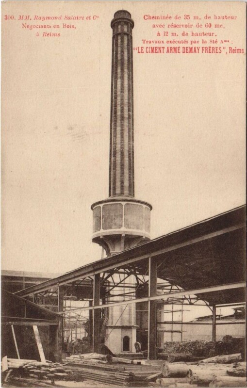 Carte postale ancienne Le Ciment Arme Demary Freres