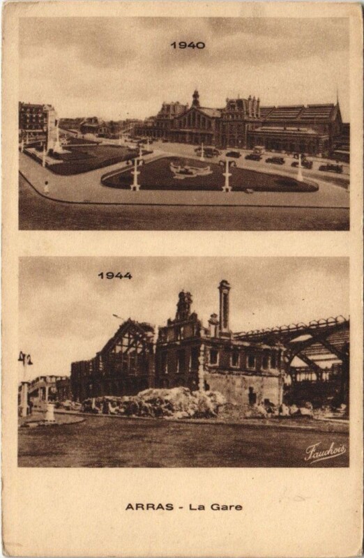 Carte postale ancienne Arras-La Gare à Arras