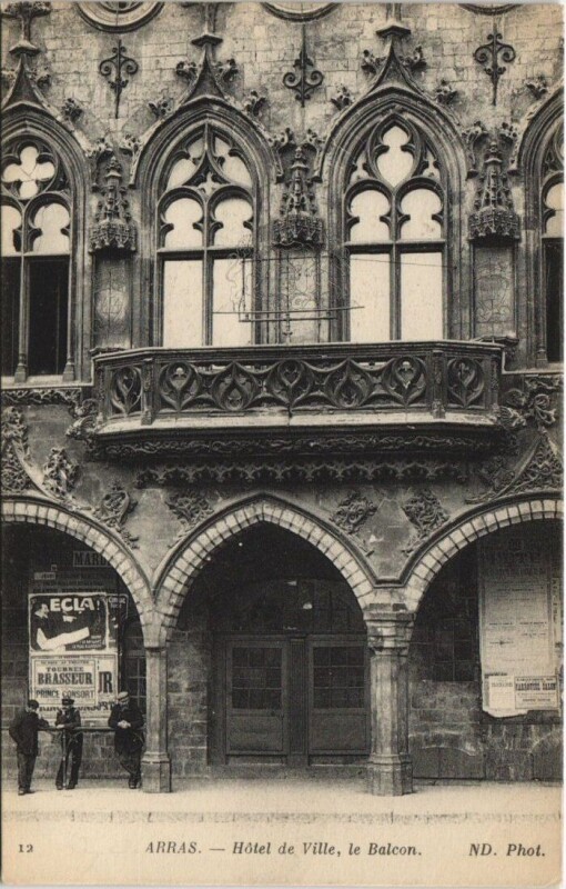 Carte postale ancienne Arras-Hótel de Ville, le Balcon à Arras