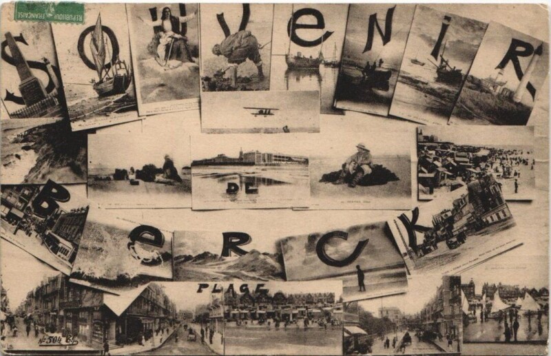 Carte postale ancienne Souvenir de Berck à Berck