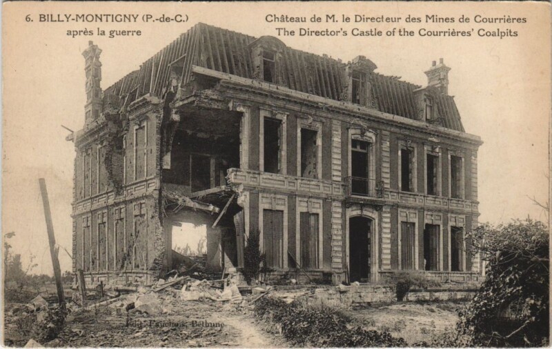 Carte postale ancienne Billy-Montigny-Cáteau de M.le Directeur des Mines de Courriéres à Billy-Montigny