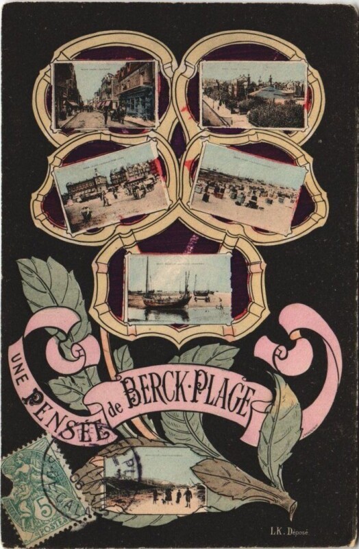 Carte postale ancienne Une Pensée de Berck-Plage à Berck