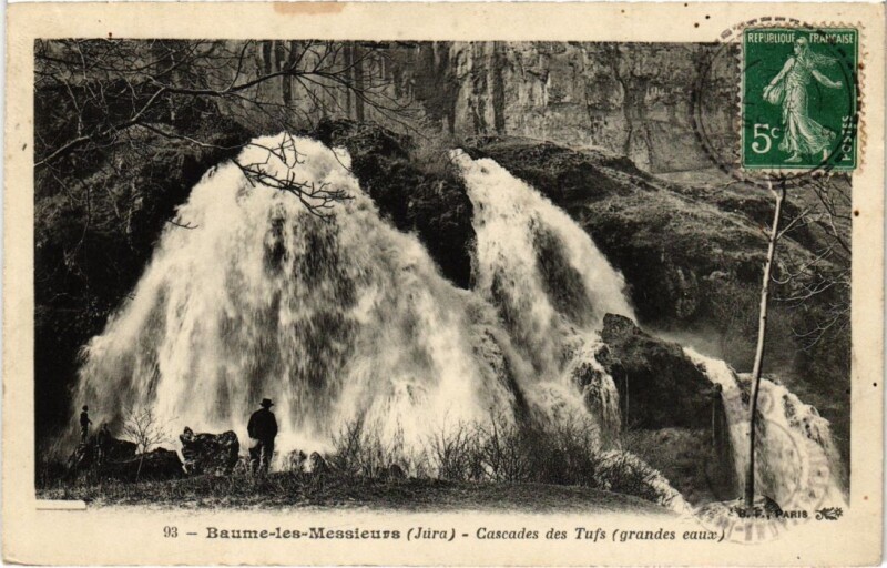 Carte postale ancienne Baume les Messieurs- Cascades des Tufs France à Baume-les-Messieurs