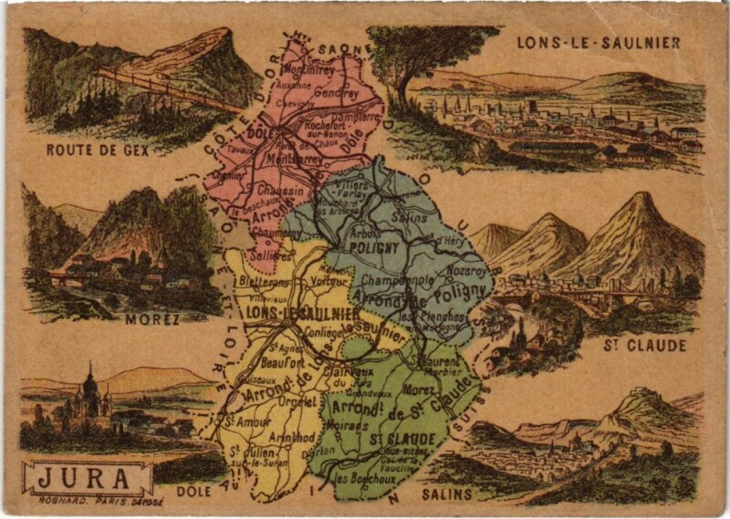 Carte postale ancienne Jura- souvenir France