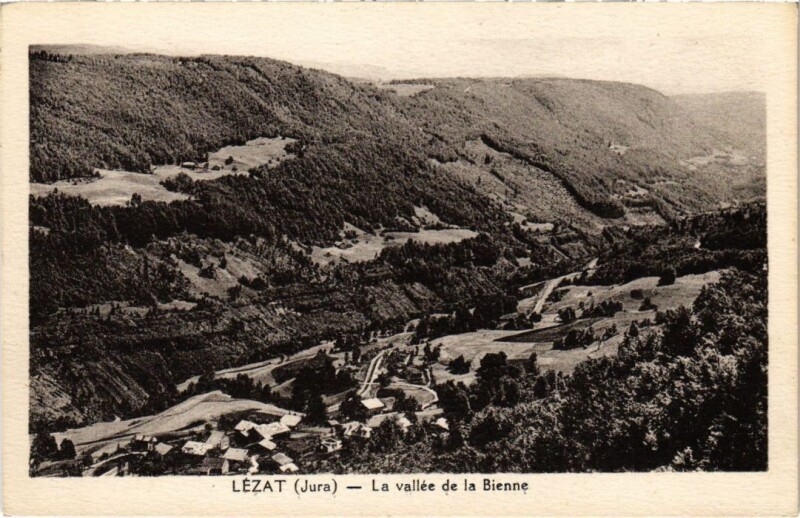 Carte postale ancienne Lezat- La vallee de la Bienne France