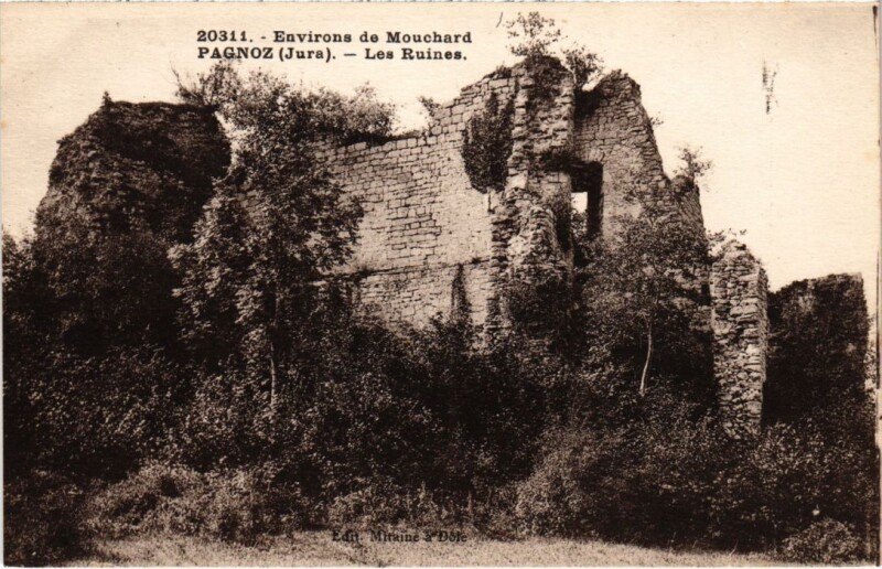 Carte postale ancienne Pagnoz- Les Ruines France à Pagnoz