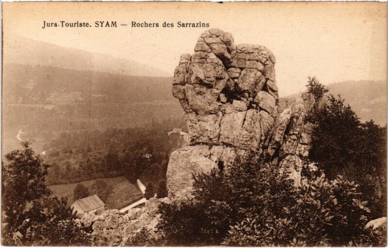Carte postale ancienne Syam- Rochers des Sarrazins France